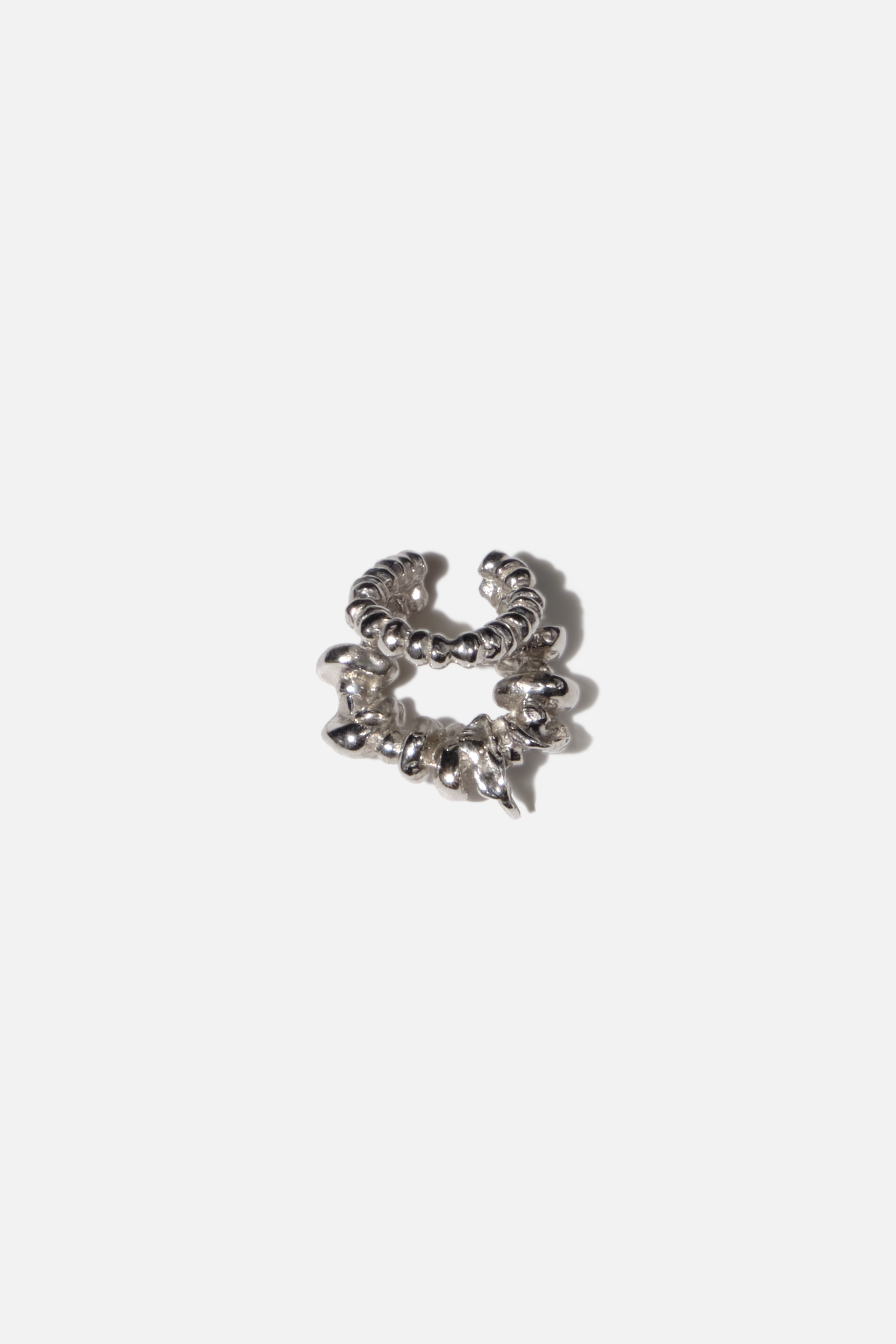 Stacked Stone Ear Cuff - Silver