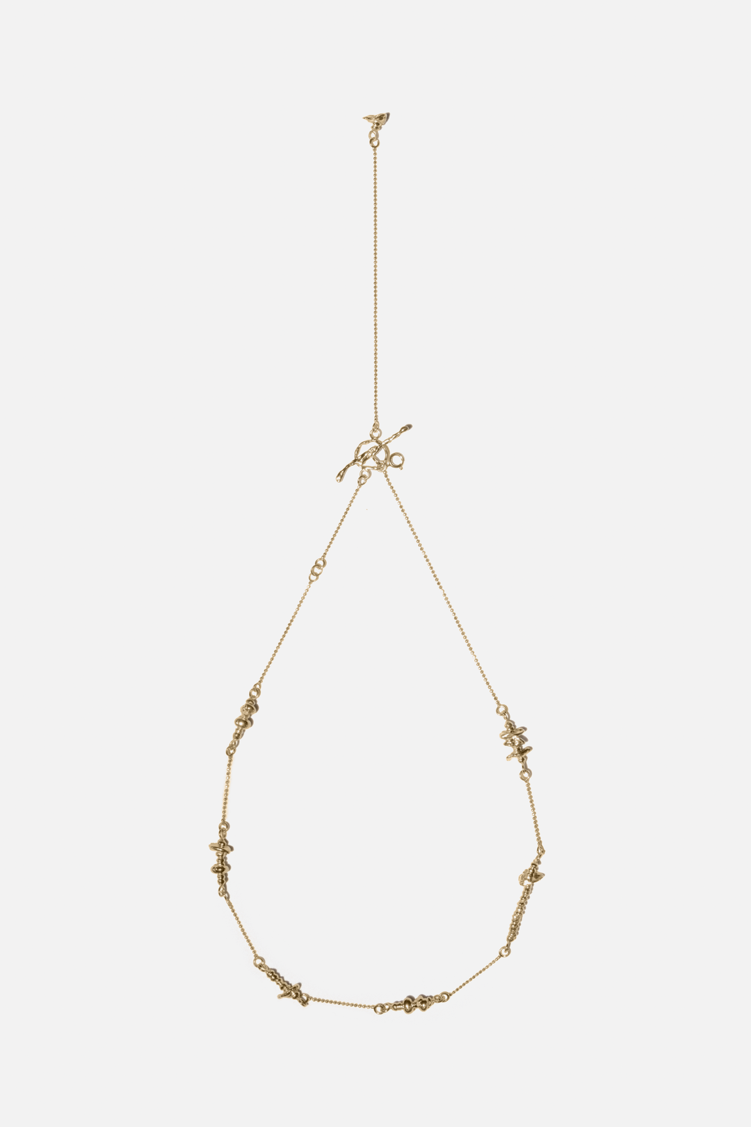 Stone Chain Necklace - Gold