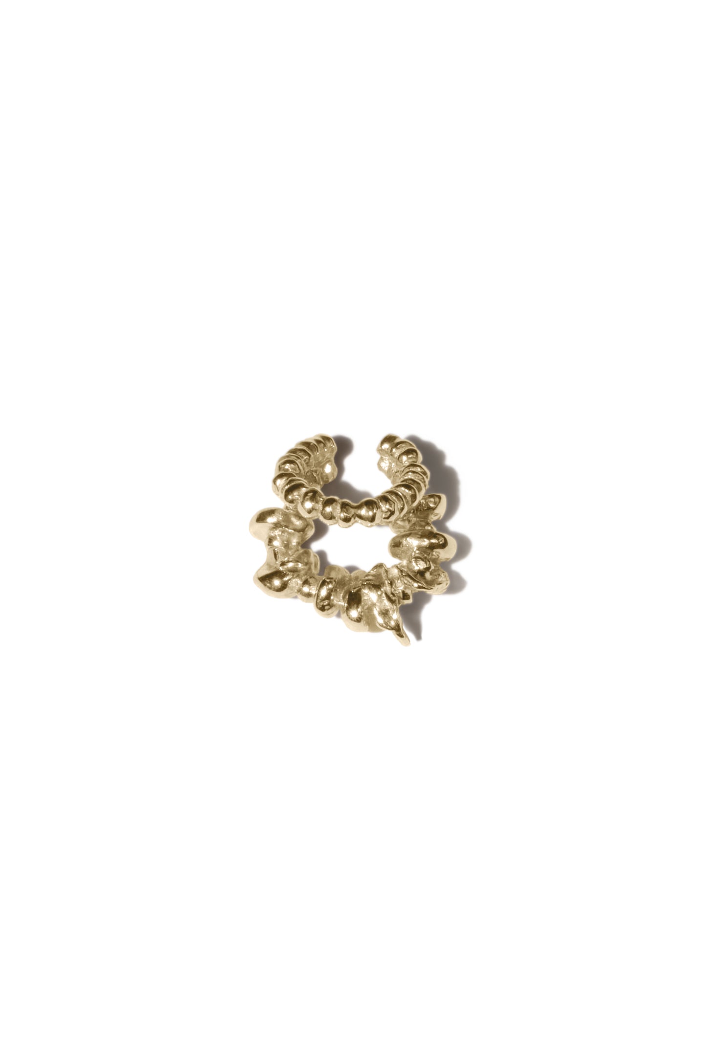 Stacked Stone Ear Cuff - Light gold